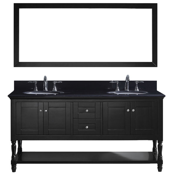 Canora Grey Cicely 71" Double Bathroom Vanity Set with Mirror Wayfair